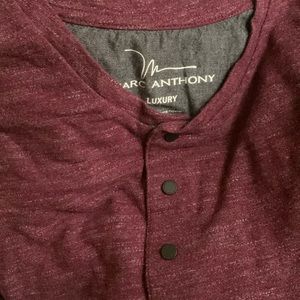 Ong sleeve maroon button up luxury